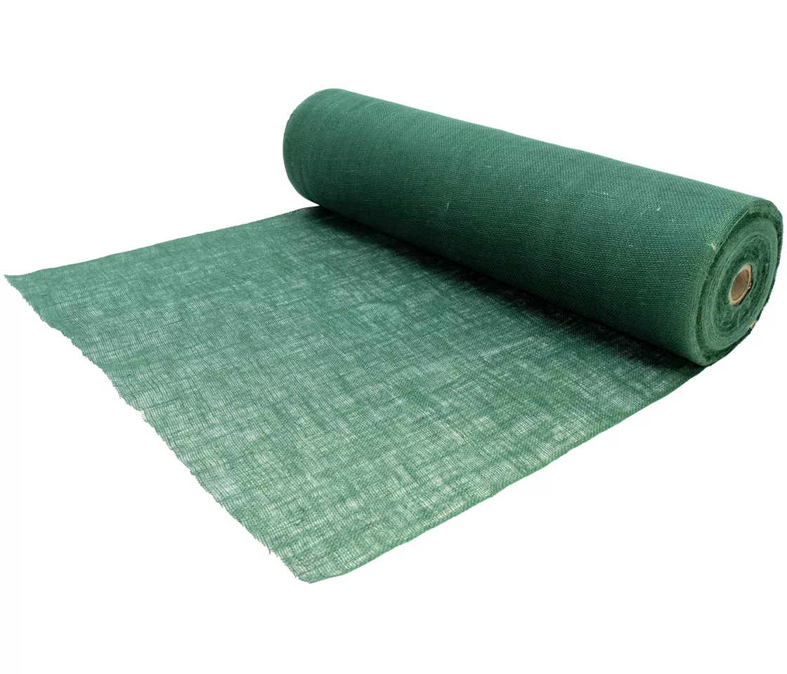 Tissu en jute vert H215